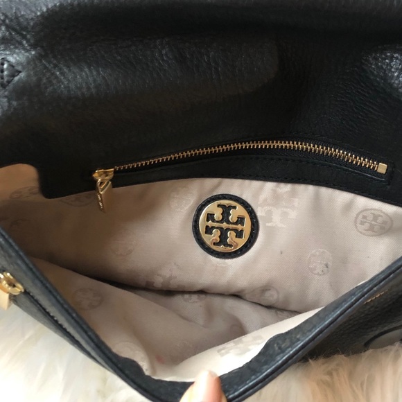 TORY BURCH Black Pebbled Leather Crossbody - Picture 8 of 8
